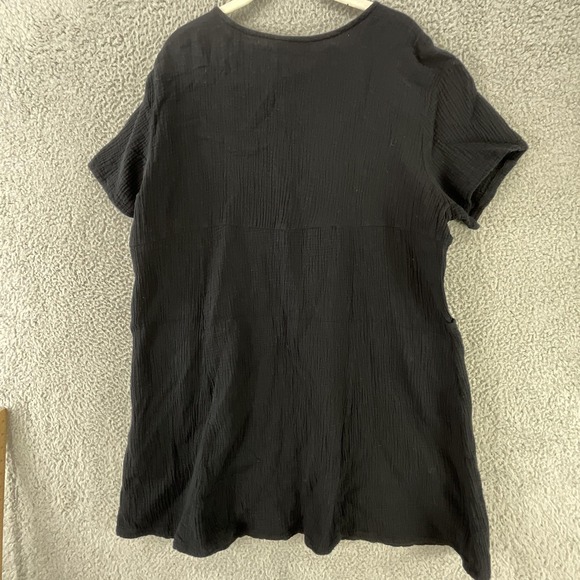 Bryn Walker Dress Womens Small Black Cotton Gauze Lagenlook Pockets USA - Picture 4 of 8